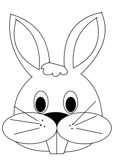 Мордочка зайца для аппликации