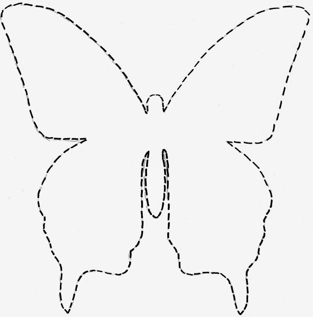 Бабочка трафарет для броши