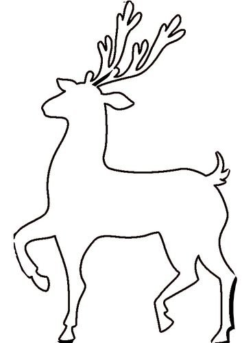 Трафарет оленя для вырезания