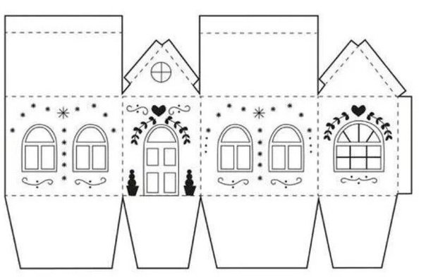 Макет бумажного домика