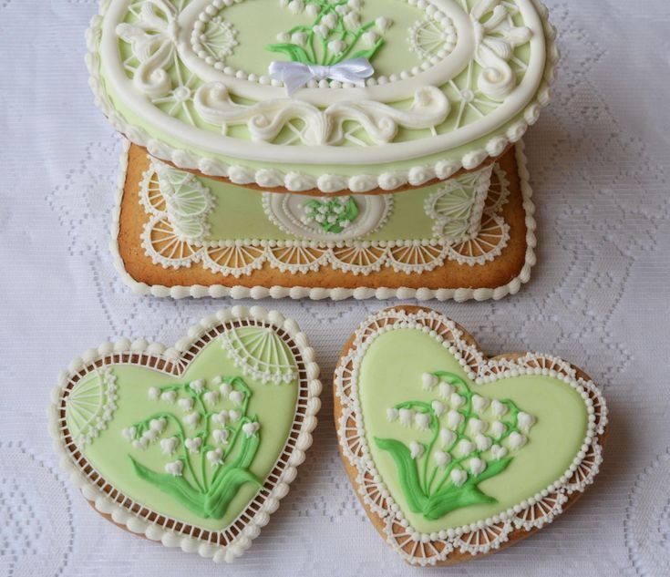 Роспись пряников айсингом на 8 марта