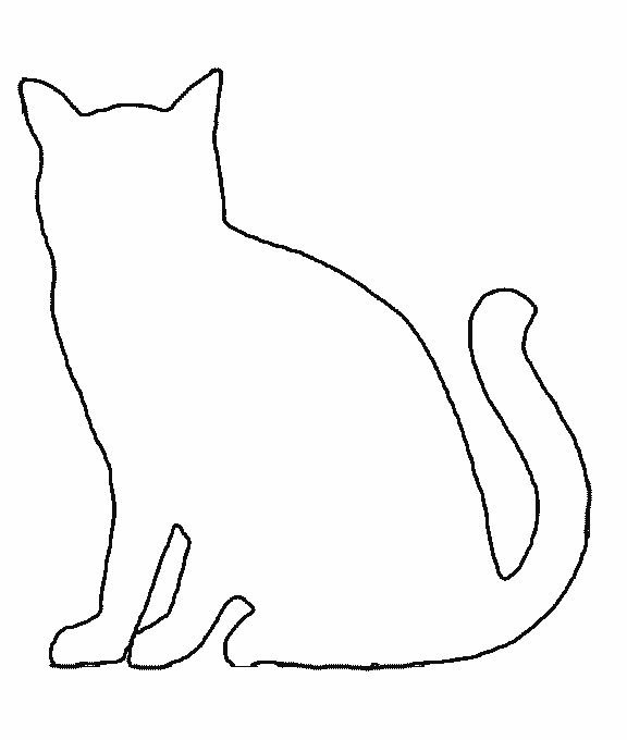 Контур кошки для рисования