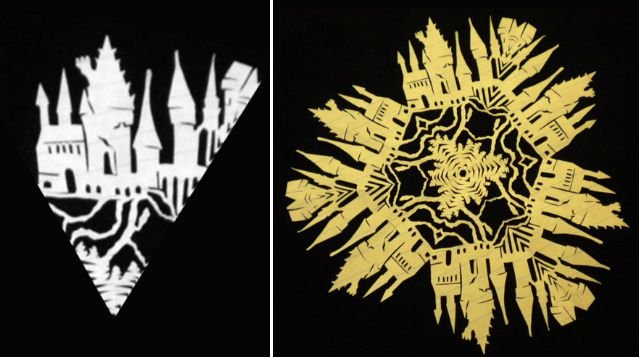 Снежинки Гарри Поттер шаблоны