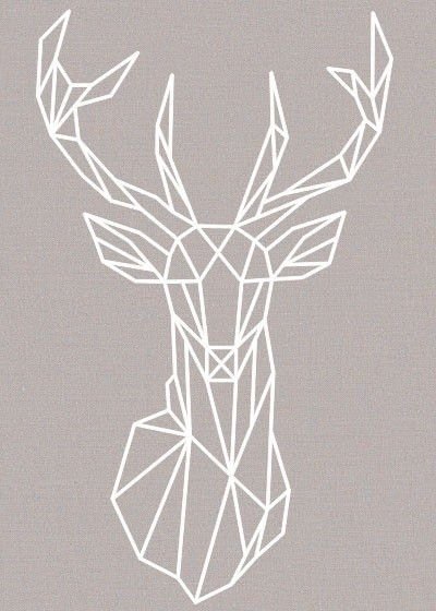 Олень из геометрических фигур