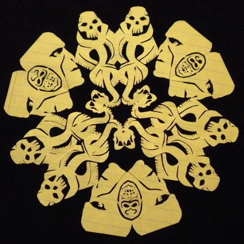 Снежинка Гарри Поттер трафарет