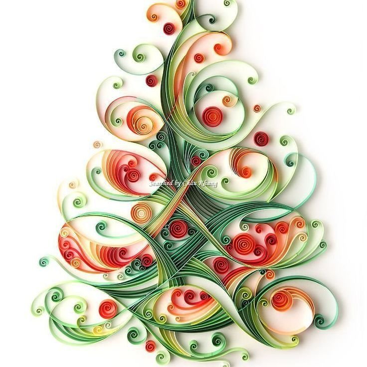 Квиллинг елка Новогодняя