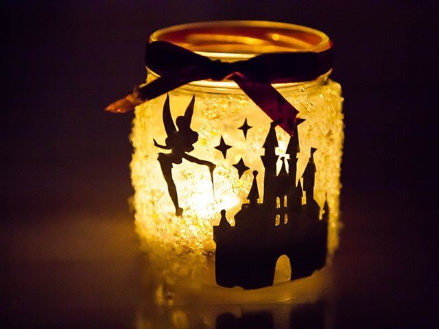 Новогодний светильник из банки