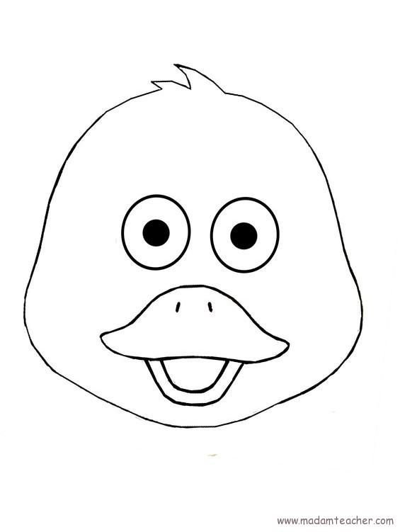 Маска утки раскраска