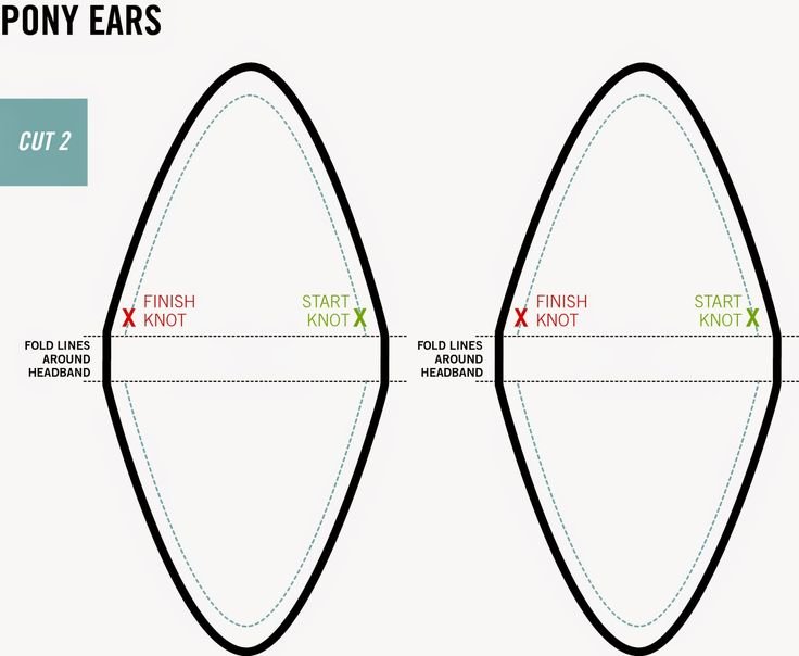 Ушки лисички выкройка
