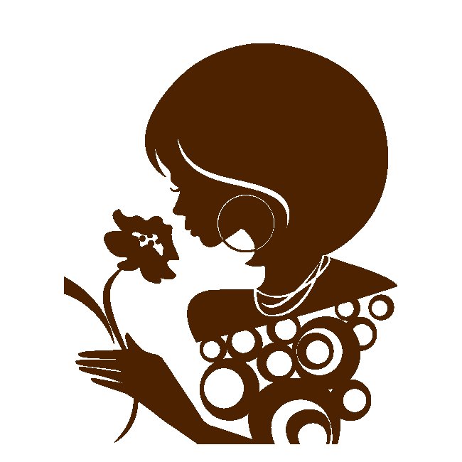 Трафарет девочки для торта