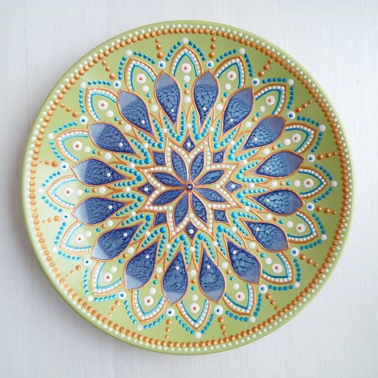 Риштанская керамика точечная роспись