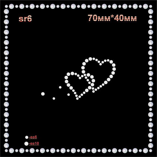 Сердце из страз схема