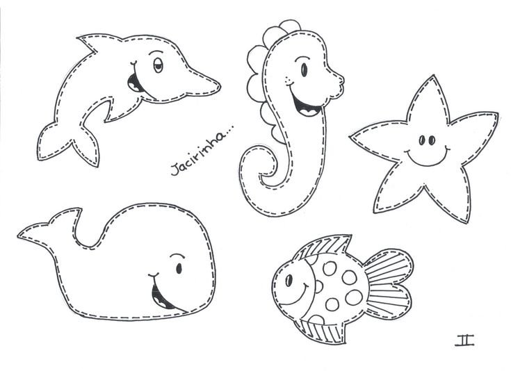 Морские жители из фетра выкройки