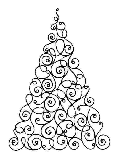 Шаблон елки для квиллинга