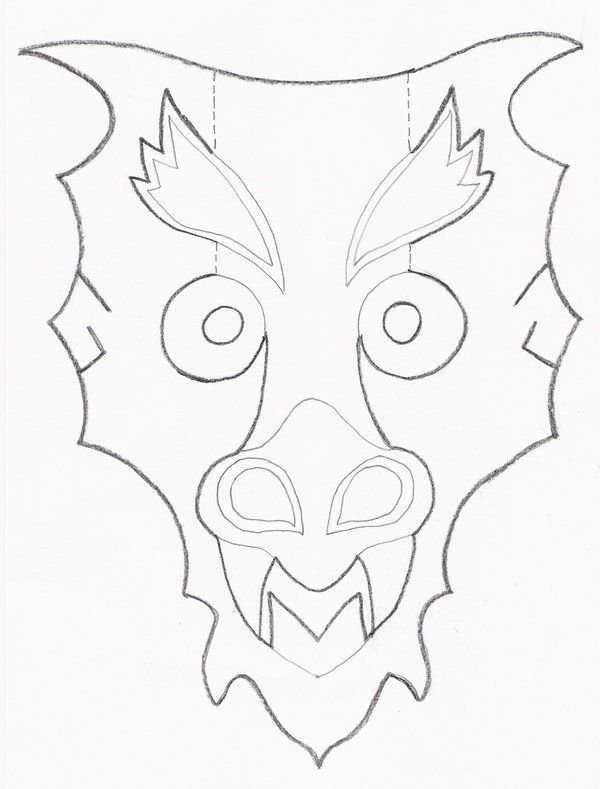 Маска китайского дракона