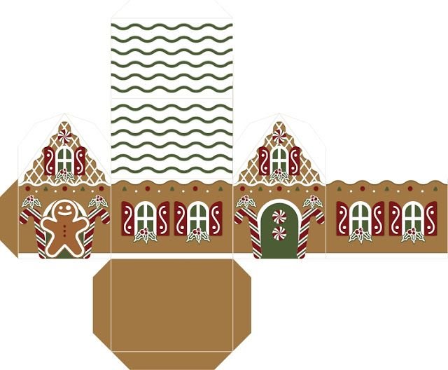 Развертка новогоднего домика