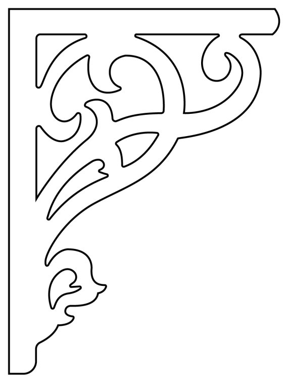 Трафареты на окна уголки