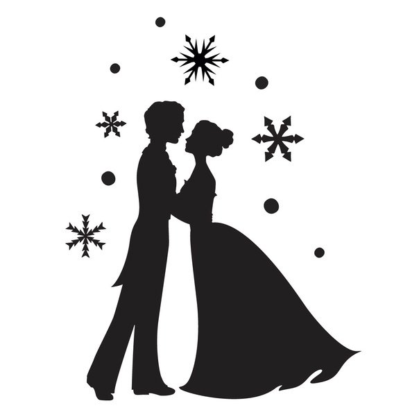 Влюбленные силуэт