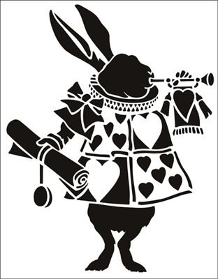 Алиса в стране чудес трафарет