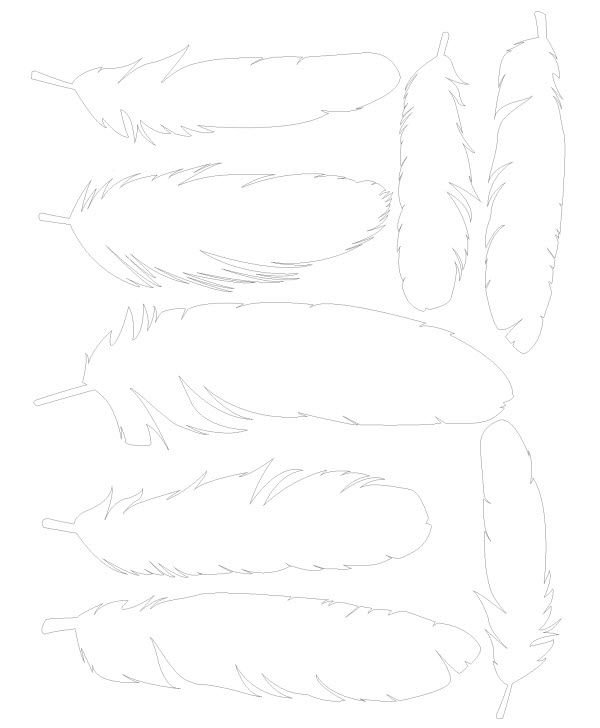 Перо трафарет для вырезания