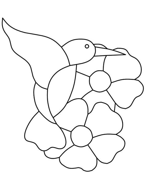 Контур рисунка для витража