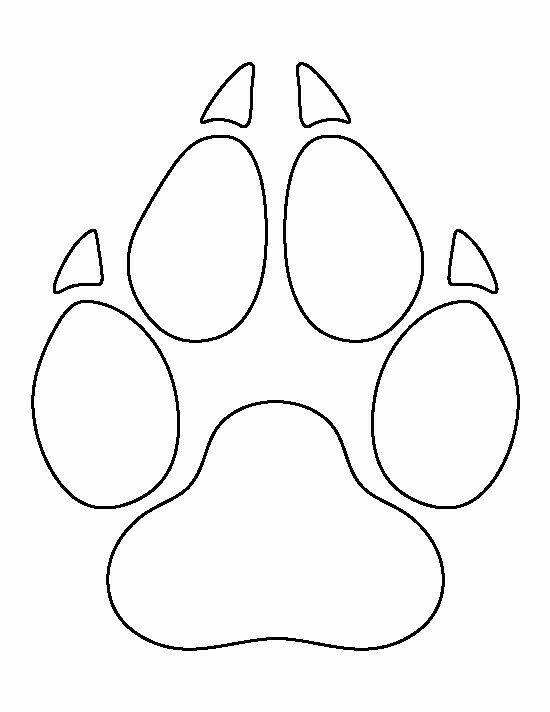 Лапа трафарет