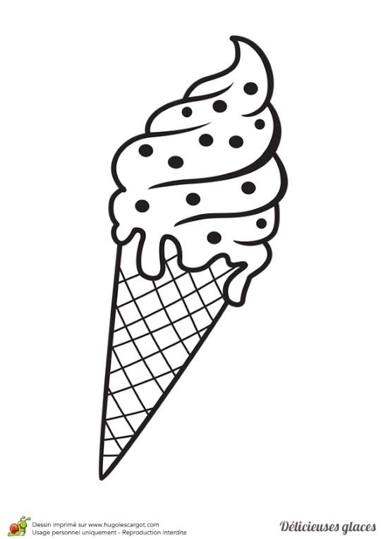 Раскраска мороженое