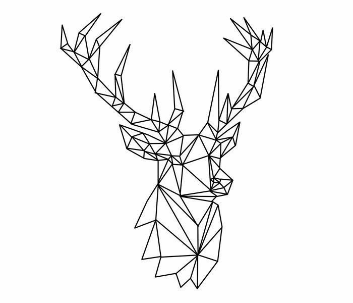 Олень в геометрическом стиле