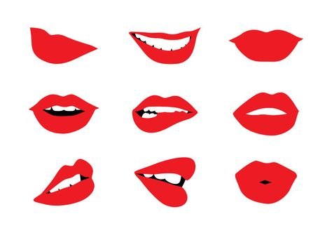 Губы шаблон