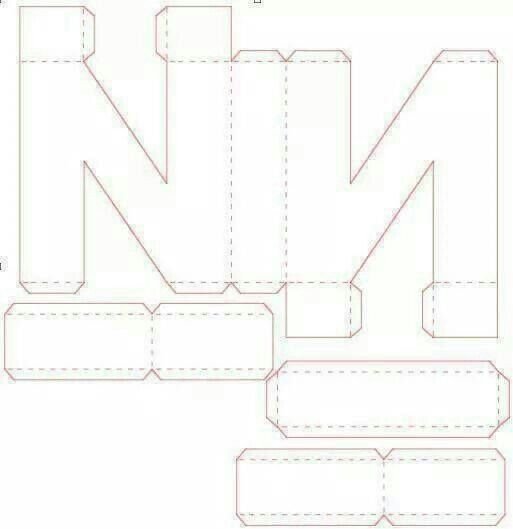 Объемные буквы макет