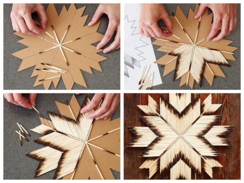 Новогодние поделки из спичек