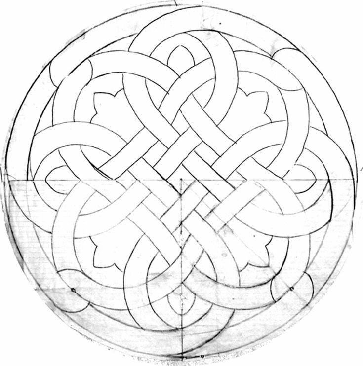 Кельтский орнамент круг вязь