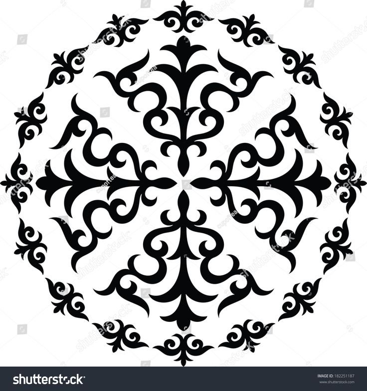 Кыргызские узоры круглые