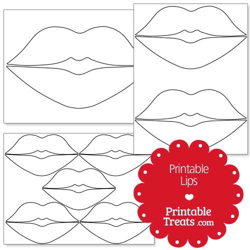 Губы трафарет