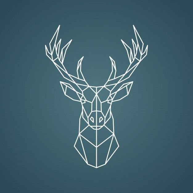 Олень в геометрическом стиле