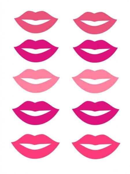 Губы трафарет