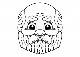 Маска Деда раскраска