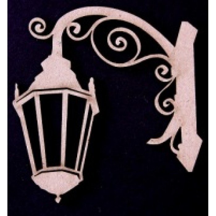 Трафарет фонарь уличный на окно