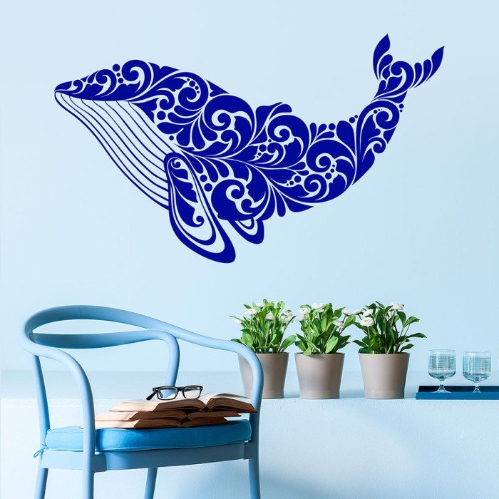 Трафареты морские для декора стен