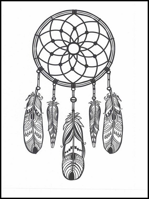 Ловец снов трафарет