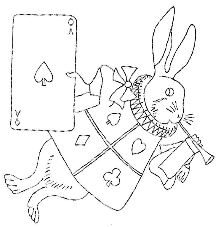 Белый кролик раскраска