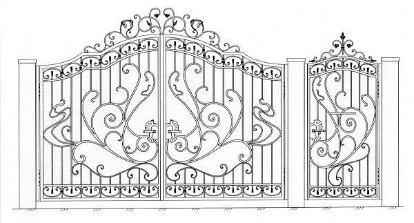 Ворота с орнаментом