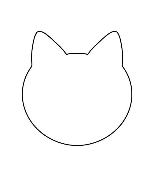 Трафарет головы кота