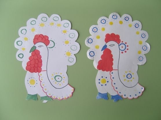 Дымковский индюк пластилинография