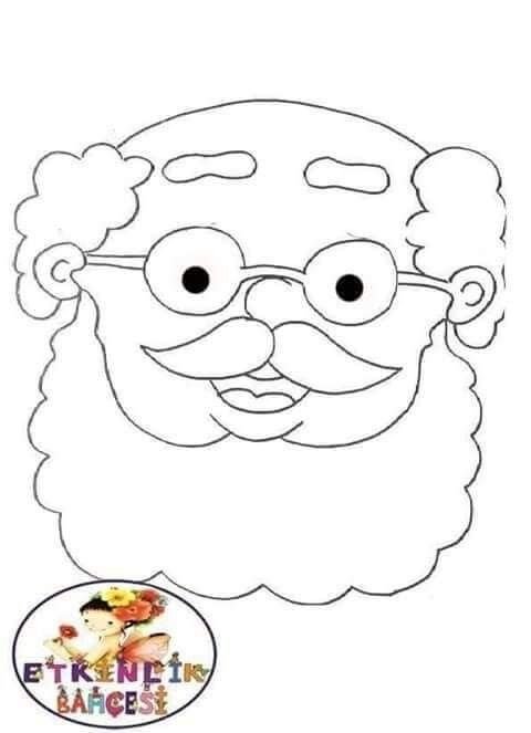 Лицо дедушки раскраска