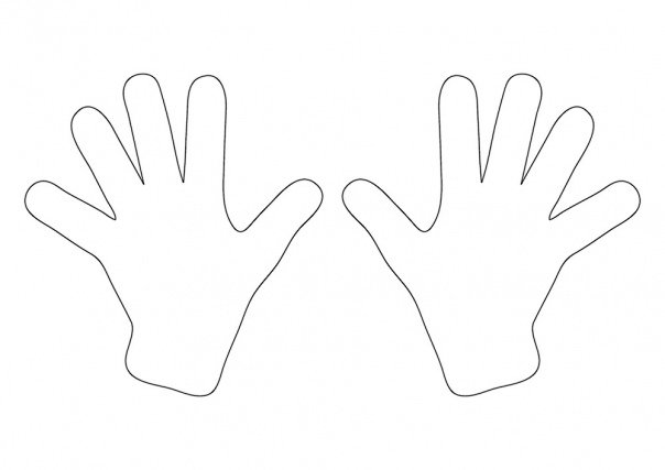 Раскраска детская ладошка
