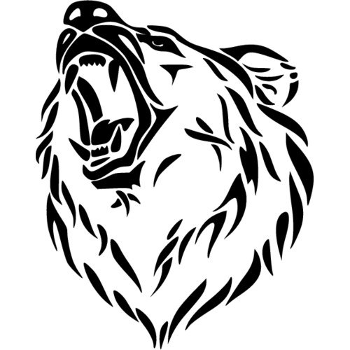 Трафарет медведя