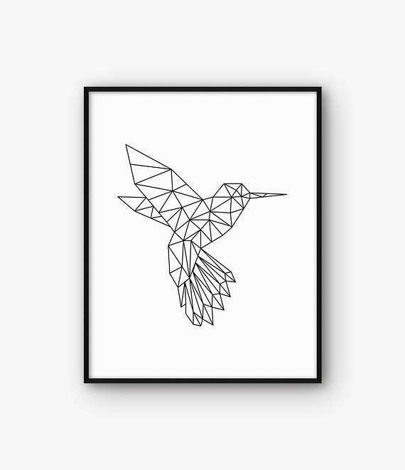 Птица геометрическими фигурами