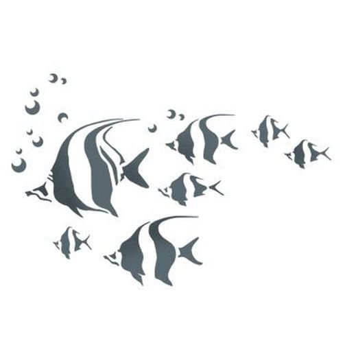 Трафареты морские для декора стен