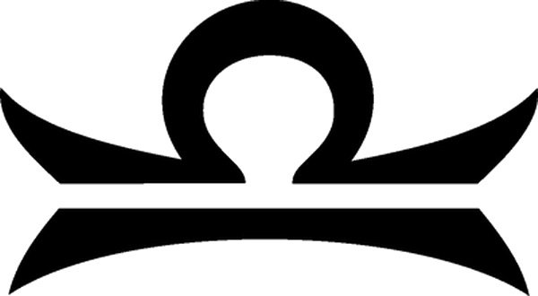 Трафарет весы знак зодиака